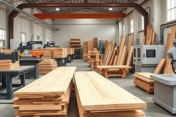 Solid wood furniture manufacturing machines processing timber components
